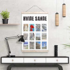 Hvide Sande Collage C122, vector plakat